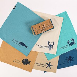 Lot de 6 serviettes Tout Baigne Sophie Janière