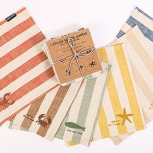 Lot de 6 serviettes Vue Sur Mer Sophie Janière