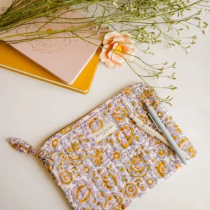 Pochette plate Ipad Garda Bleuet Bindi Atelier