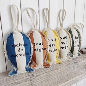 Poisson décoratif en tissu Rayures Sophie Janière