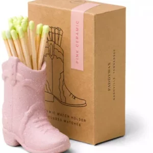 Porte Allumettes céramique Botte Nashville Rose Paddywax