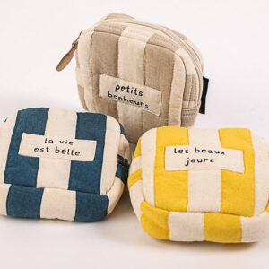 Porte Monnaie carré Rayures Sophie Janière