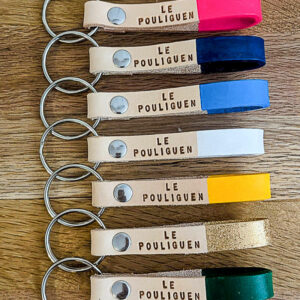 Porte clés en cuir coloré chic Le Pouliguen By Perri