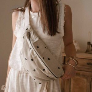 Sac Banane Coeur sable Rose in April